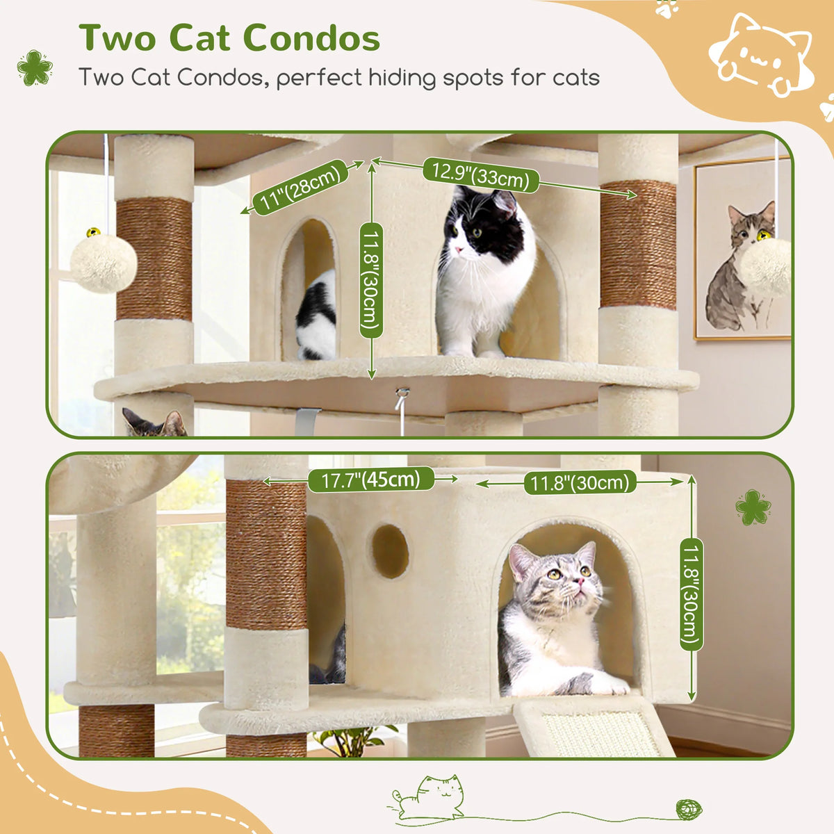 Globlazer Multi-Level Cat Tree Tower With Condos And Hammocks