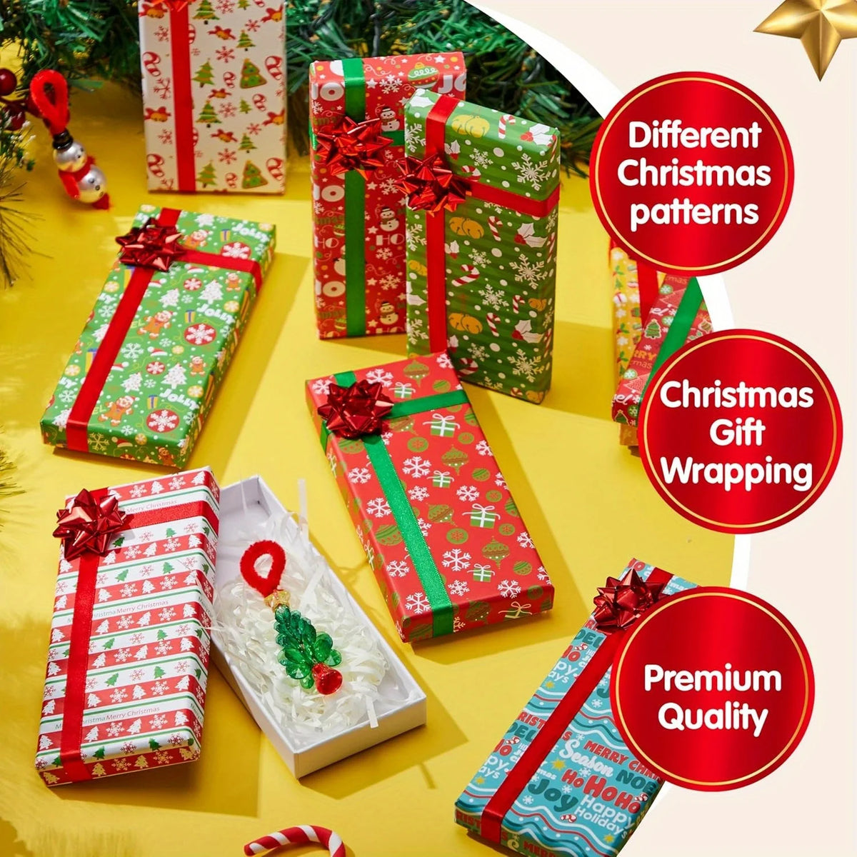 Joyfy Christmas Gift Card Boxes With Lids, 9 Pack