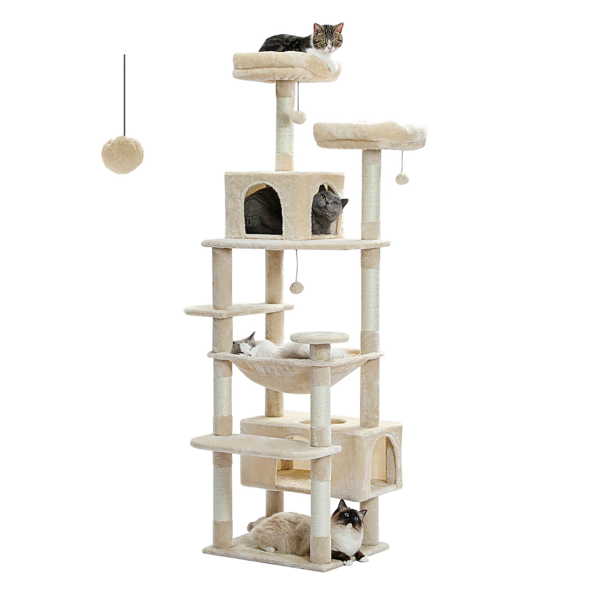PAWZ Road Multilevel Cat Tree With Sisal Scratching Posts