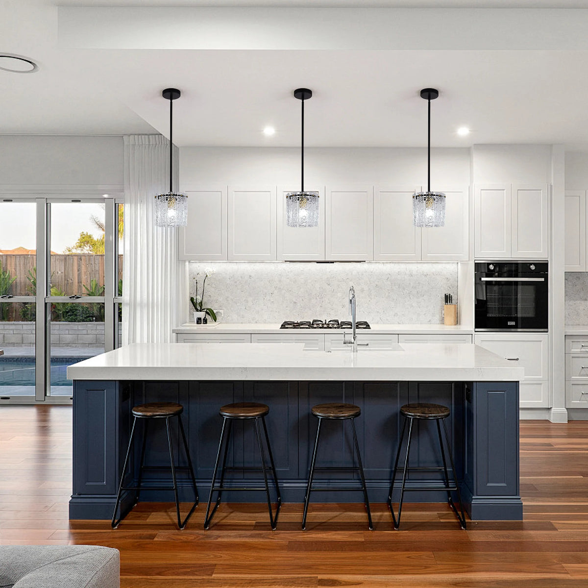 GreeLustr Crystal Glass Pendant Light Modern Luxury Ceiling Fixture