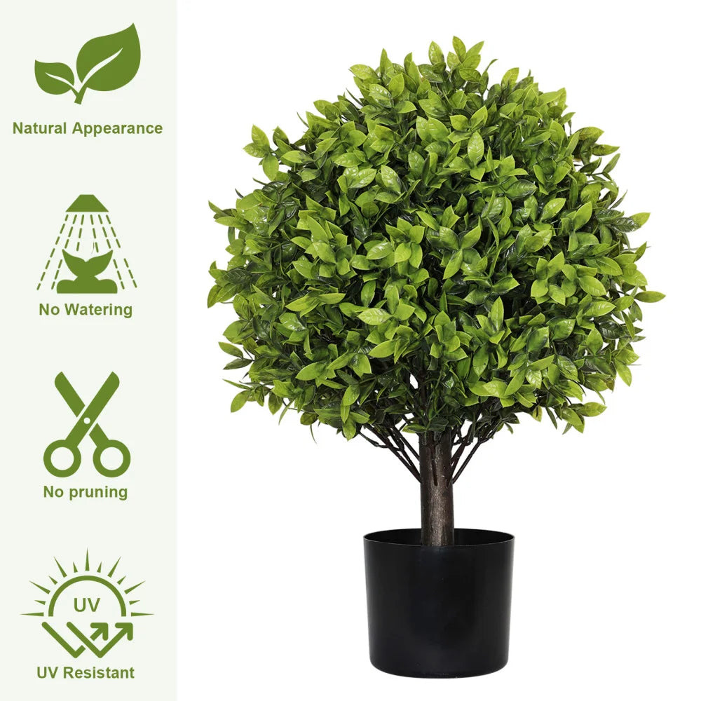 Artificial Boxwood Topiary Ball Trees For Indoor Outdoor Decor