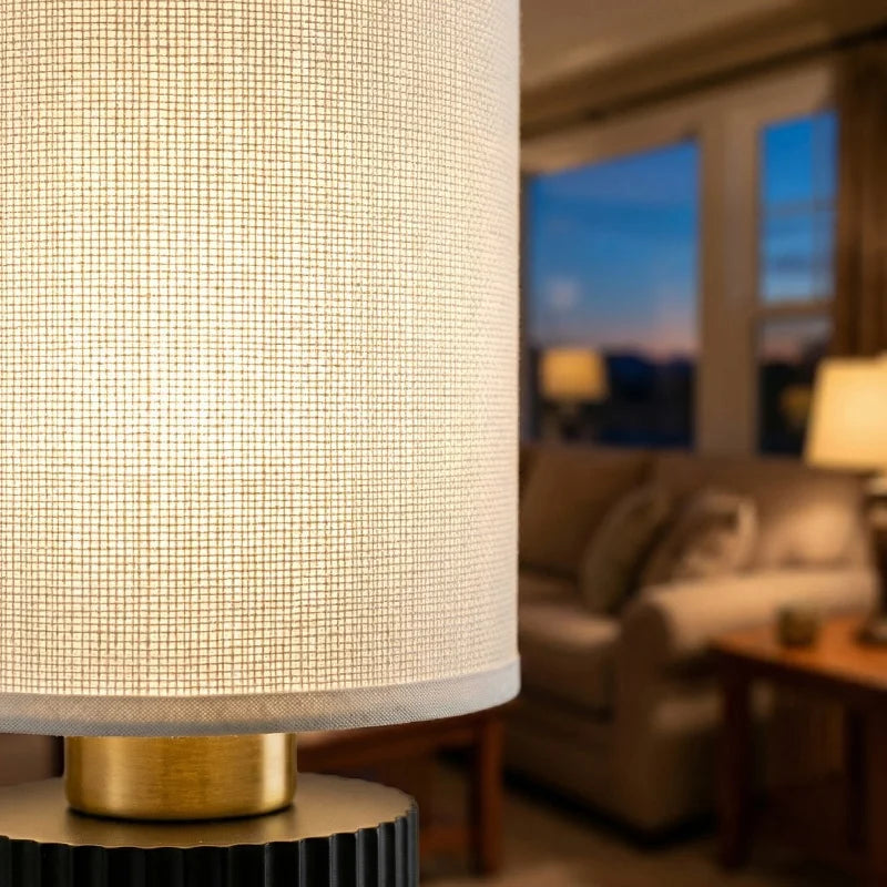 Jian Bian Rechargeable Touch Dimmable Fabric Shade Table Lamp