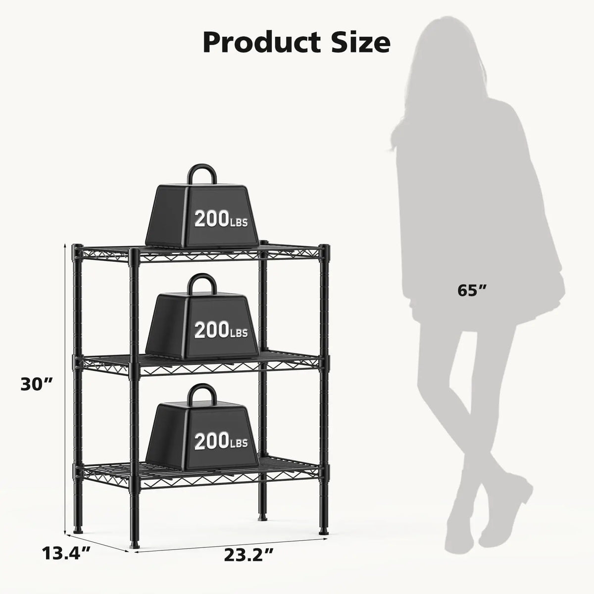 JHK Adjustable Metal Wire Storage Shelves For Home Organization