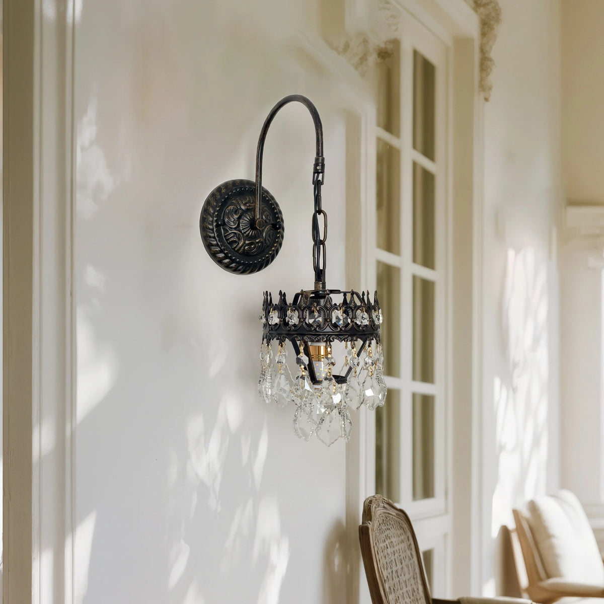 Vrygle Medieval Modern Crystal Wall Lamp for Indoor Spaces