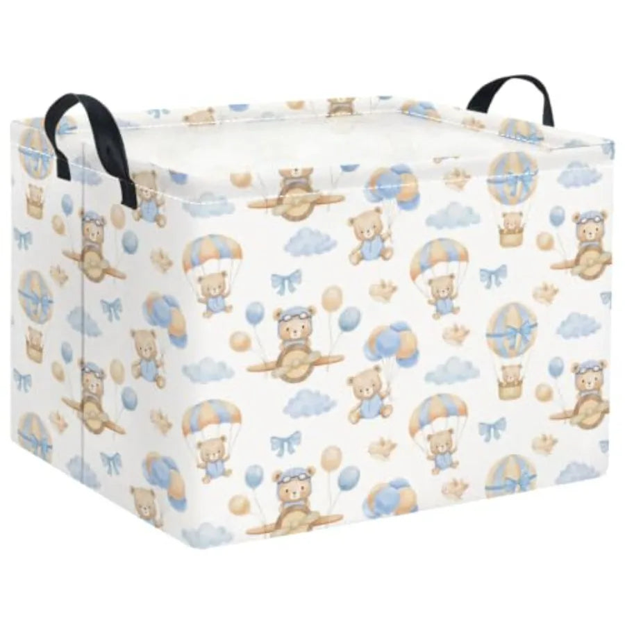 Rectangular Bamboo Baby Storage Basket And Book Shelf Room Decor
