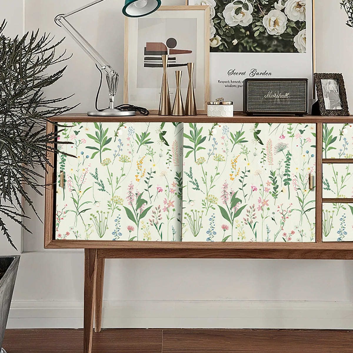 JIFFDIFF Floral Peel And Stick Wallpaper for Home Decor