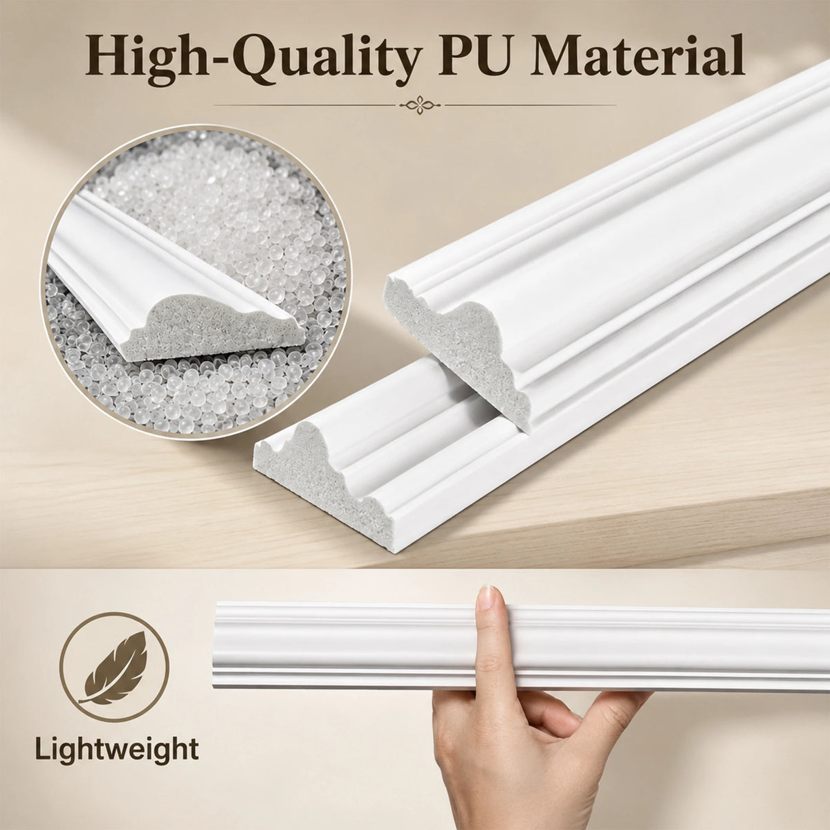 Pre-Cut Double Frame Wainscoting Peel And Stick Wall Trim Kit