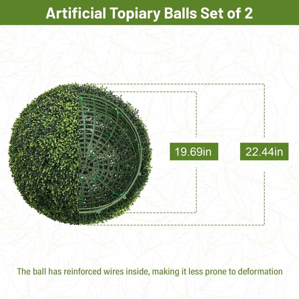 Artificial Boxwood Topiary Balls for Garden and Patio Decoration
