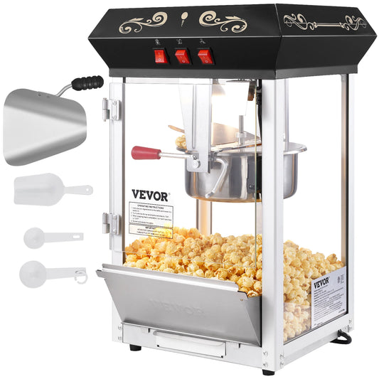 SucceBuy Countertop Popcorn Maker With Tempered Glass