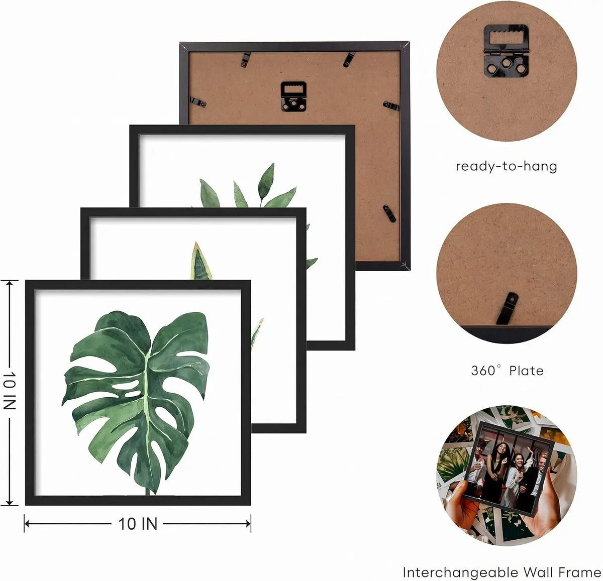 Minimalist Botanical Print Framed Wall Art Set