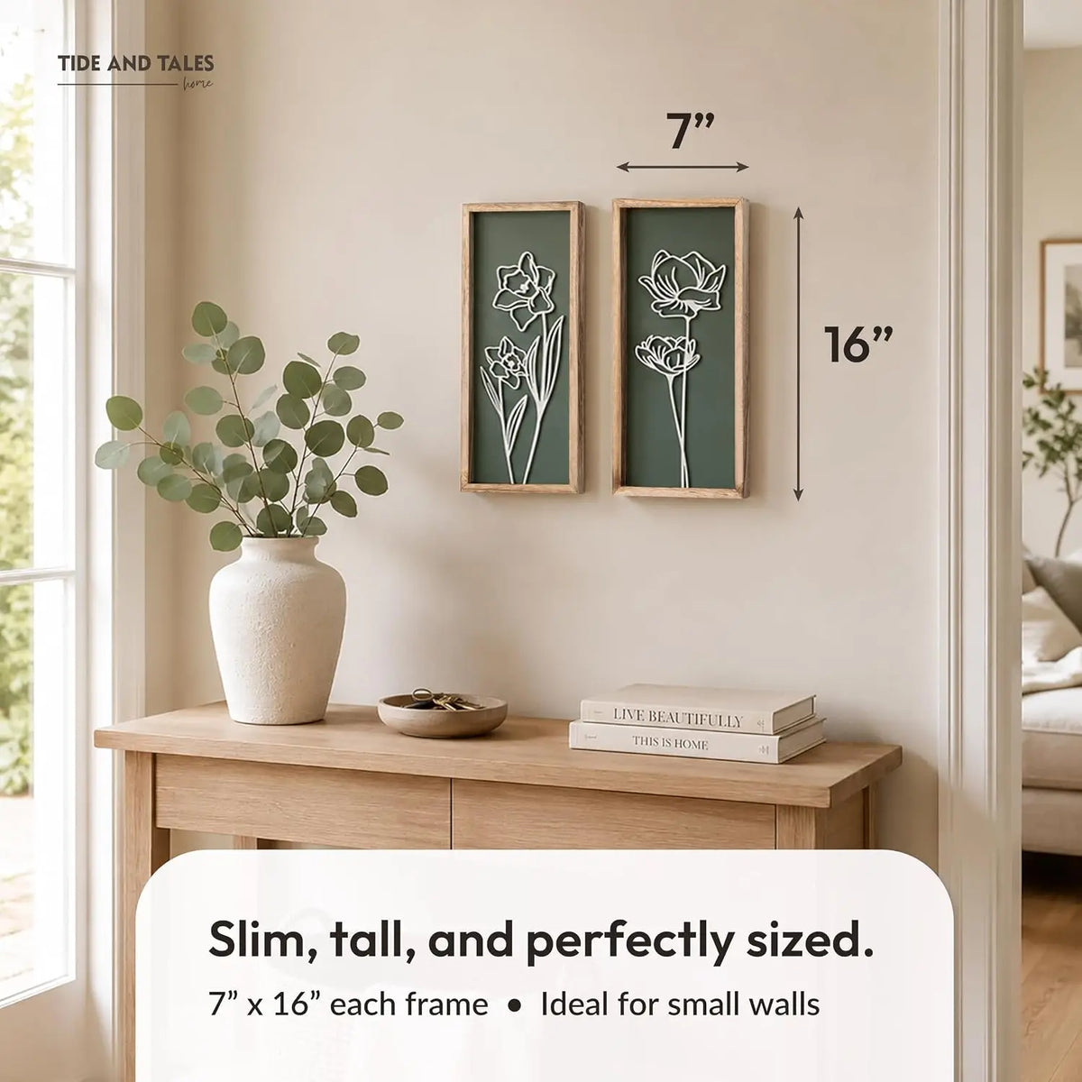 3D Wood Floral Wall Art Set For Modern Home Decor