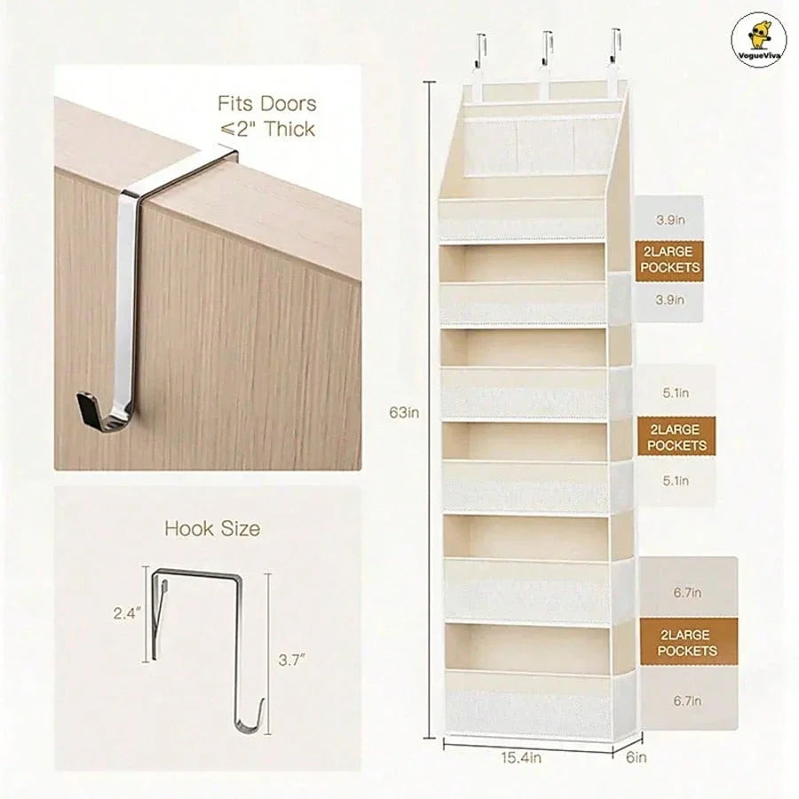 16 Pocket Over The Door Storage Organizer