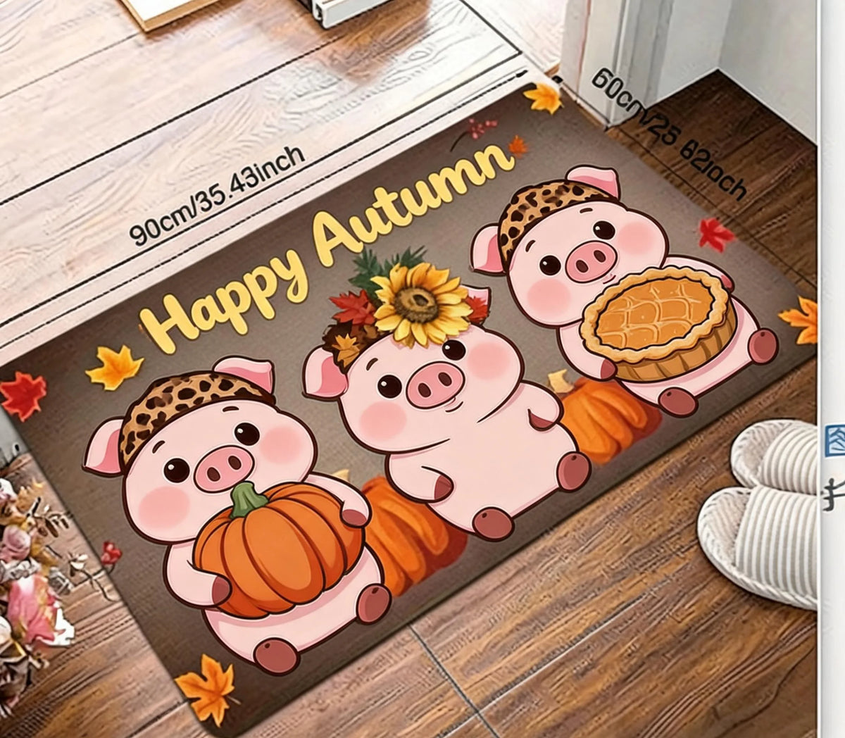 Autumn Gnome Non Slip Waterproof Indoor Outdoor Doorway Mat