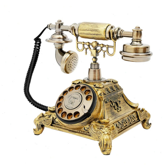 Bymaocar Vintage Rotary Corded Telephone For Home Office