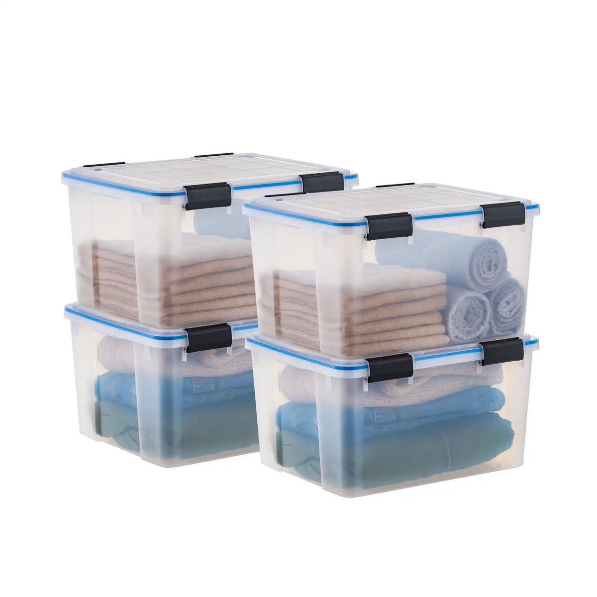 Plastic Storage Bins With Airtight Sealed Lids for Organization