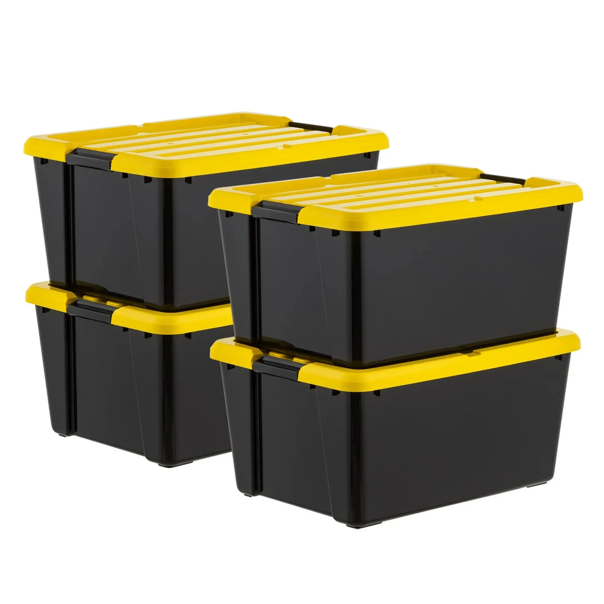 Stackable Plastic Storage Bin With Secure Lid