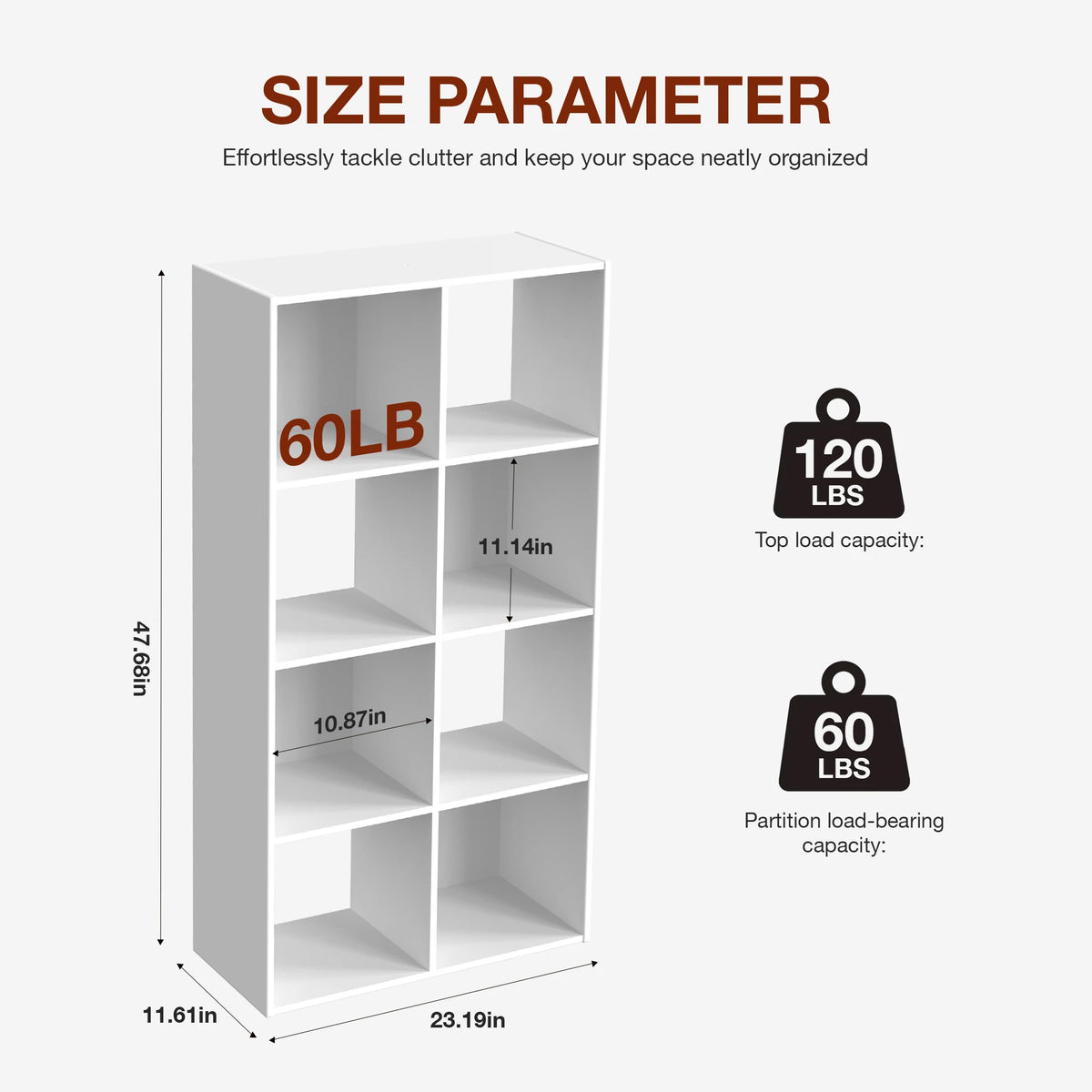 JHK Modern Wooden Cube Storage Organizer Bookshelf
