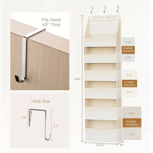 16 Pocket Over The Door Storage Organizer