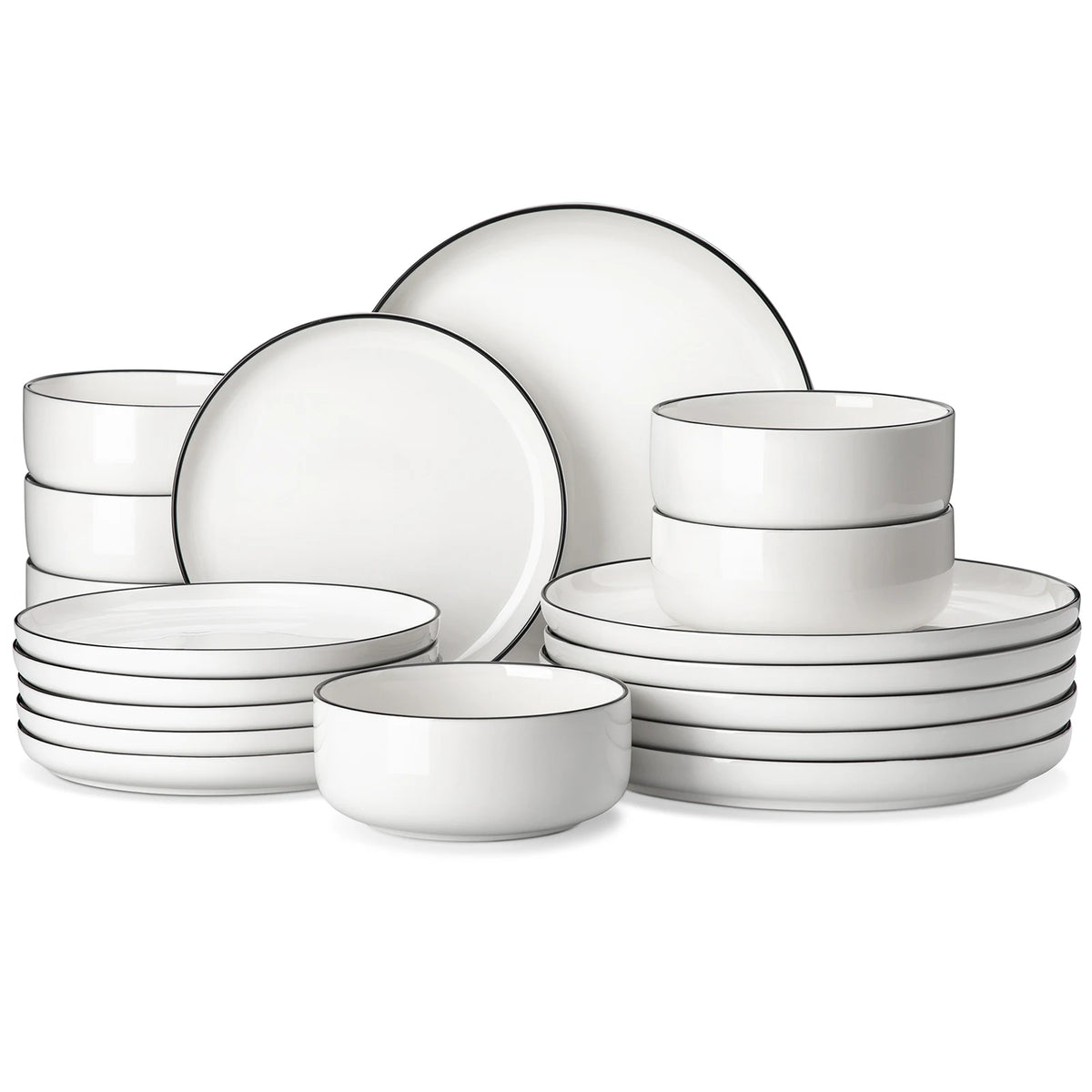 Malacasa Ceramic Porcelain Dinnerware Set