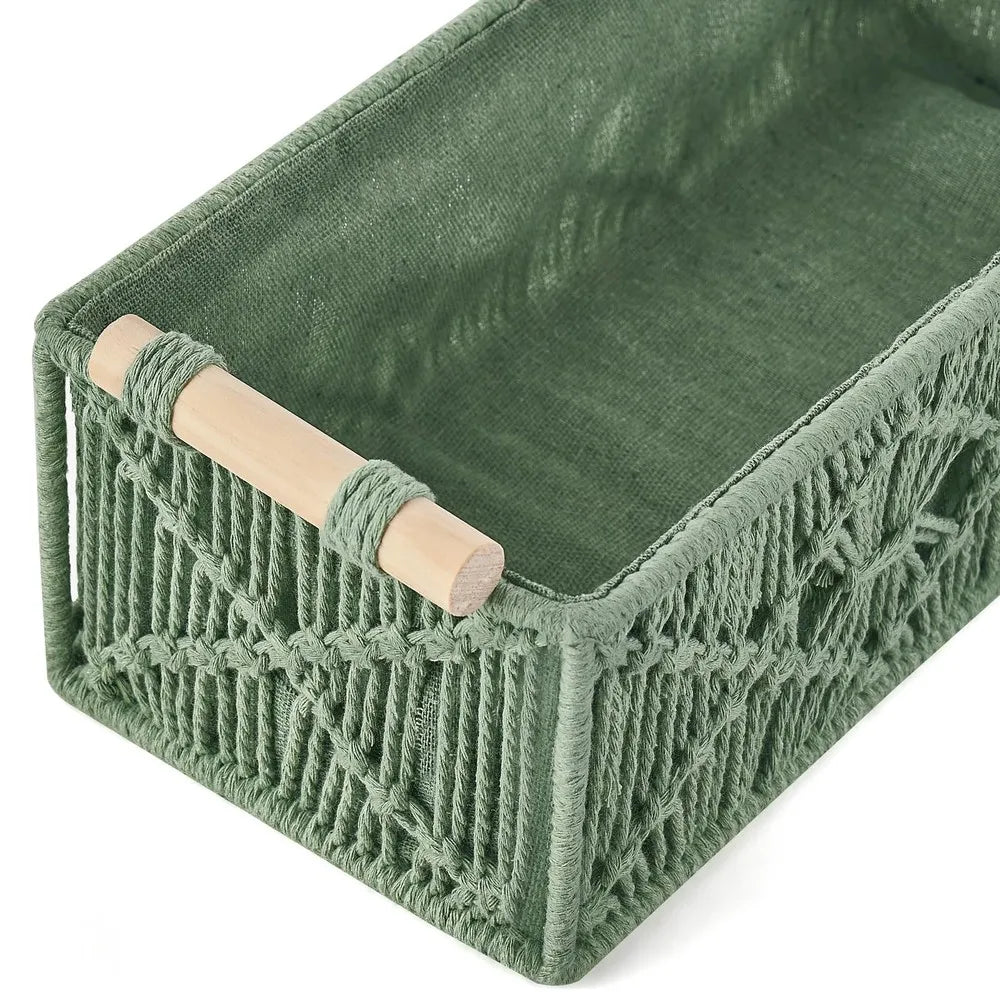 Macrame Hand Woven Storage Basket For Home Decor