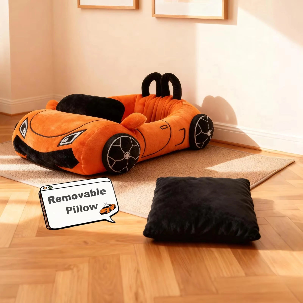 CWV Supercar Cat Bed with Soft Cozy Pillow