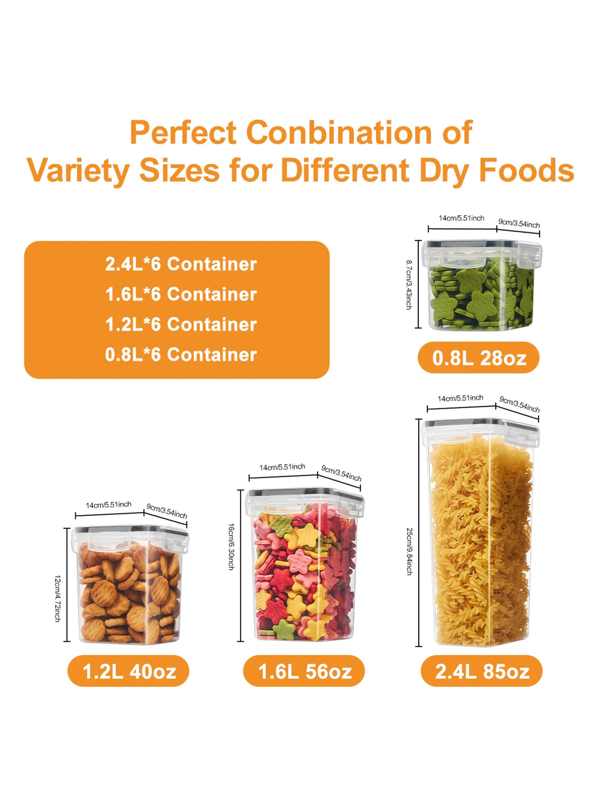 Airtight Food Storage Containers With Labels For Kitchen