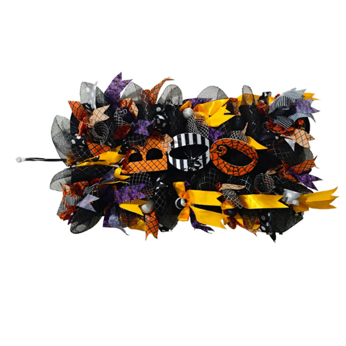 Spooky Halloween Wreath Pumpkin Spiderweb Hanging Door Decor Ornament