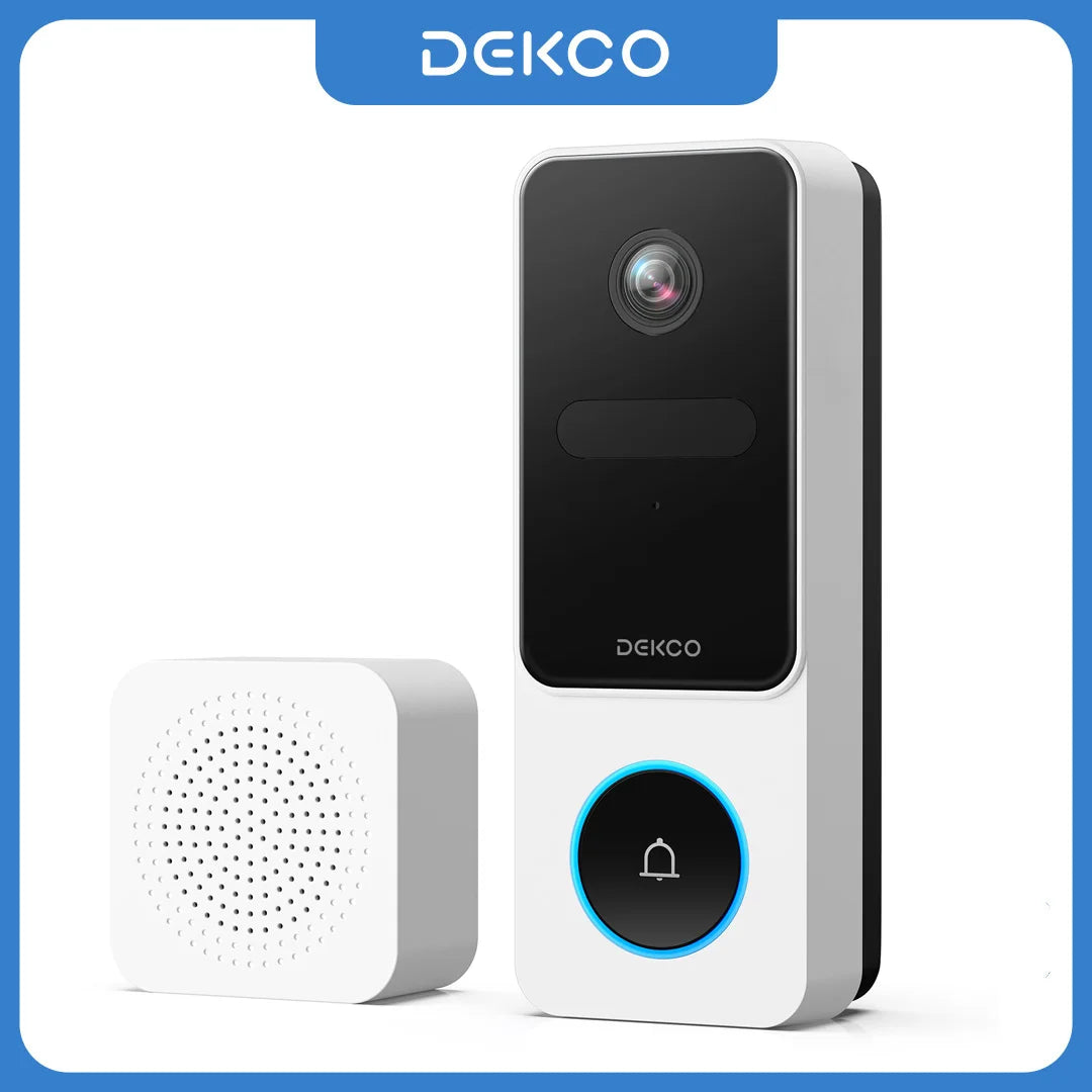 Dekco 3MP Wireless Video Doorbell With Human Detection And Alexa