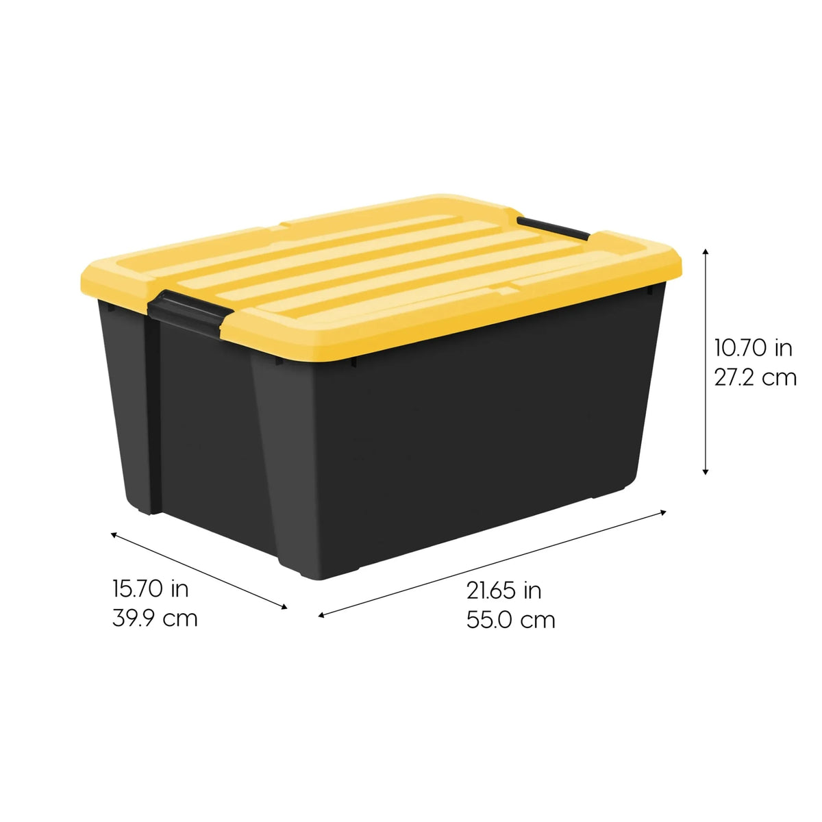 Stackable Plastic Storage Bin With Secure Lid