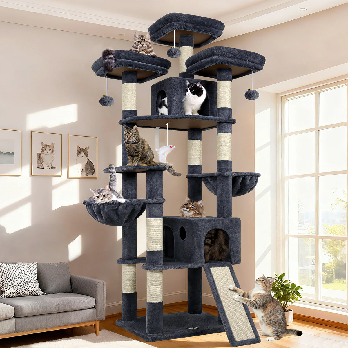 Globlazer Multi-Level Cat Tree Tower With Condos And Hammocks
