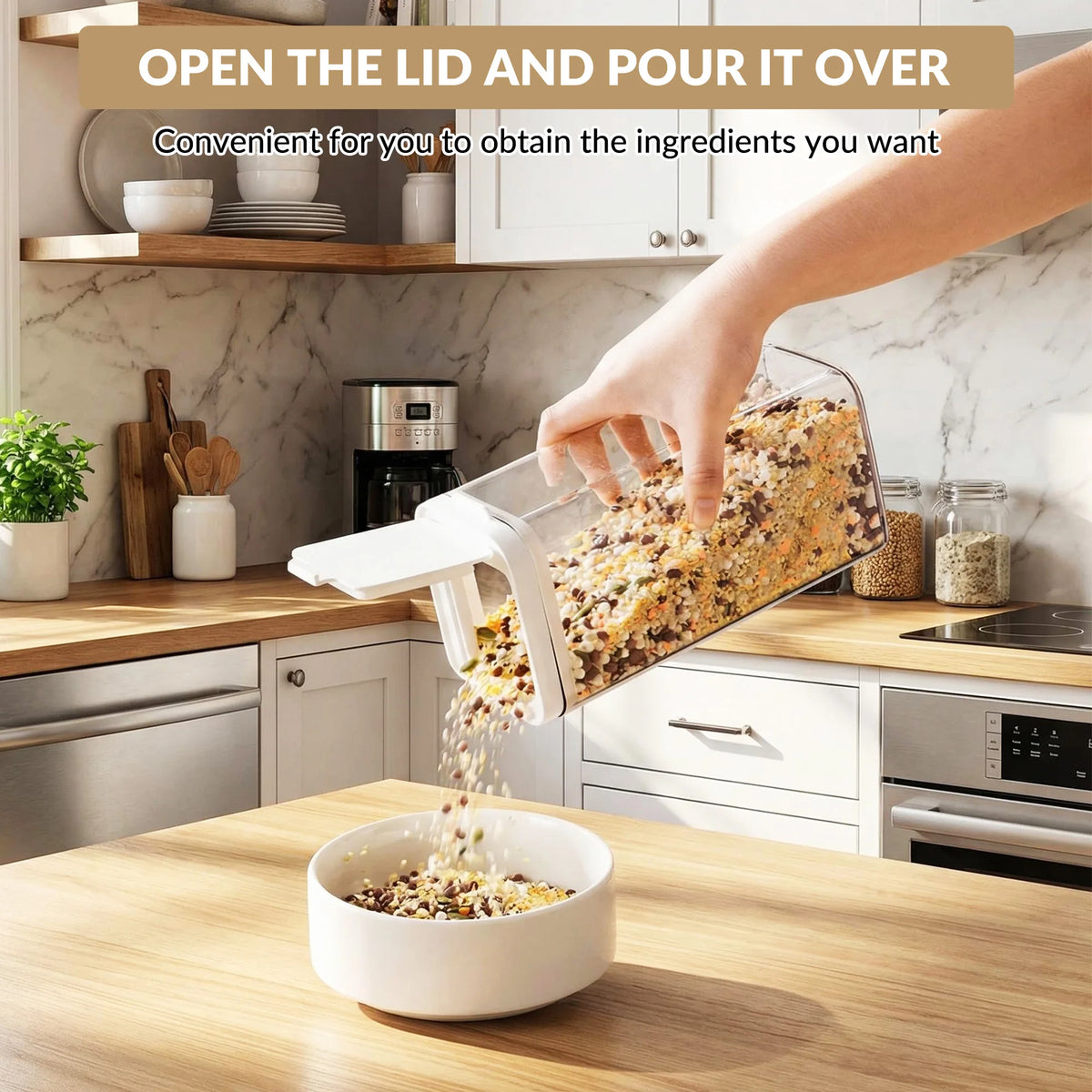 Airtight Plastic Food Storage Jars With Flip Lids