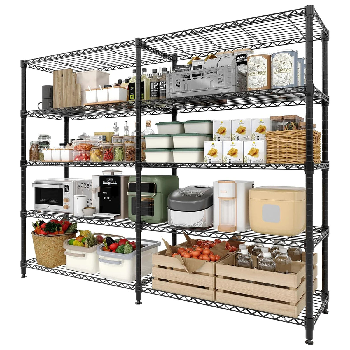 Twisterck Heavy Duty Metal Storage Shelves Adjustable Pantry Rack