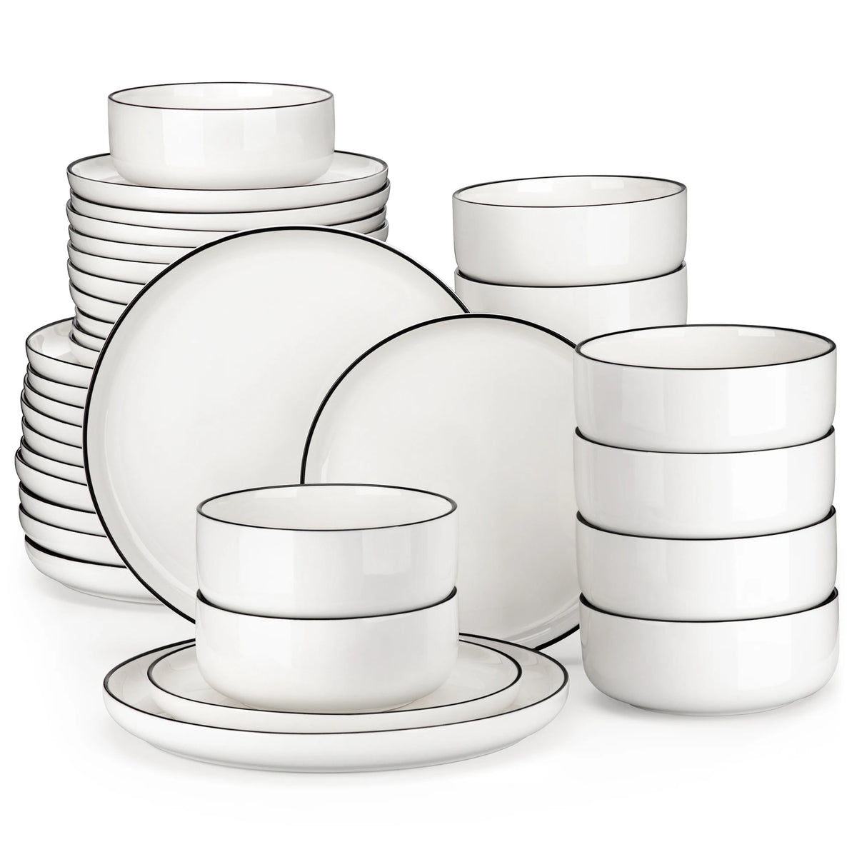 Malacasa Ceramic Porcelain Dinnerware Set