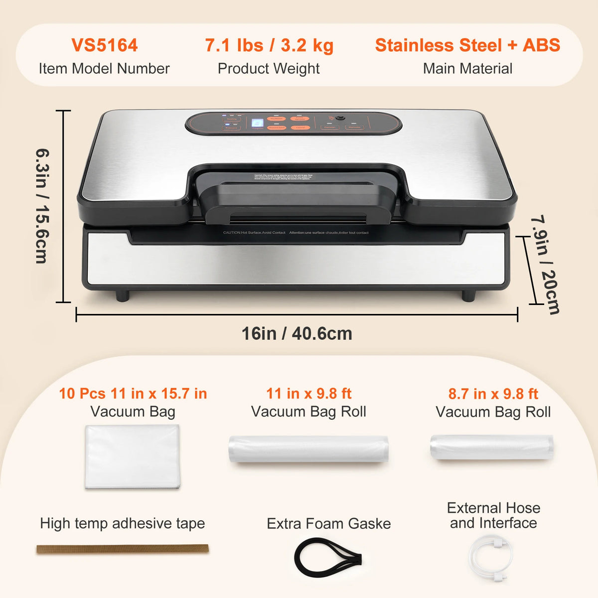 SucceBuy Household Food Vacuum Sealer Packaging Machine