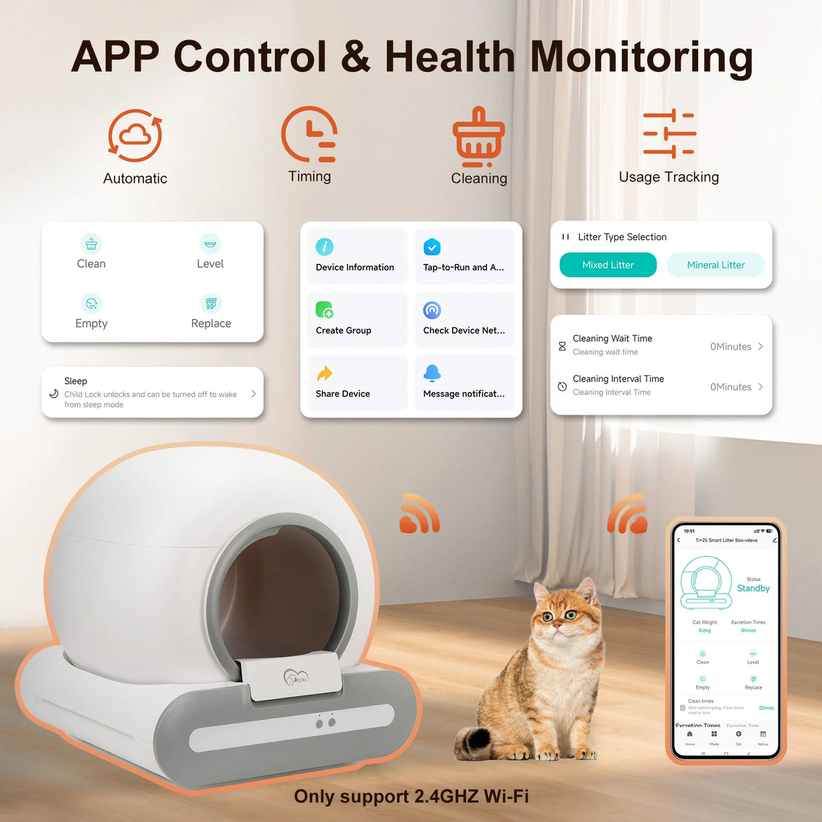 DOEL Smart Self-Cleaning Automatic Cat Litter Box