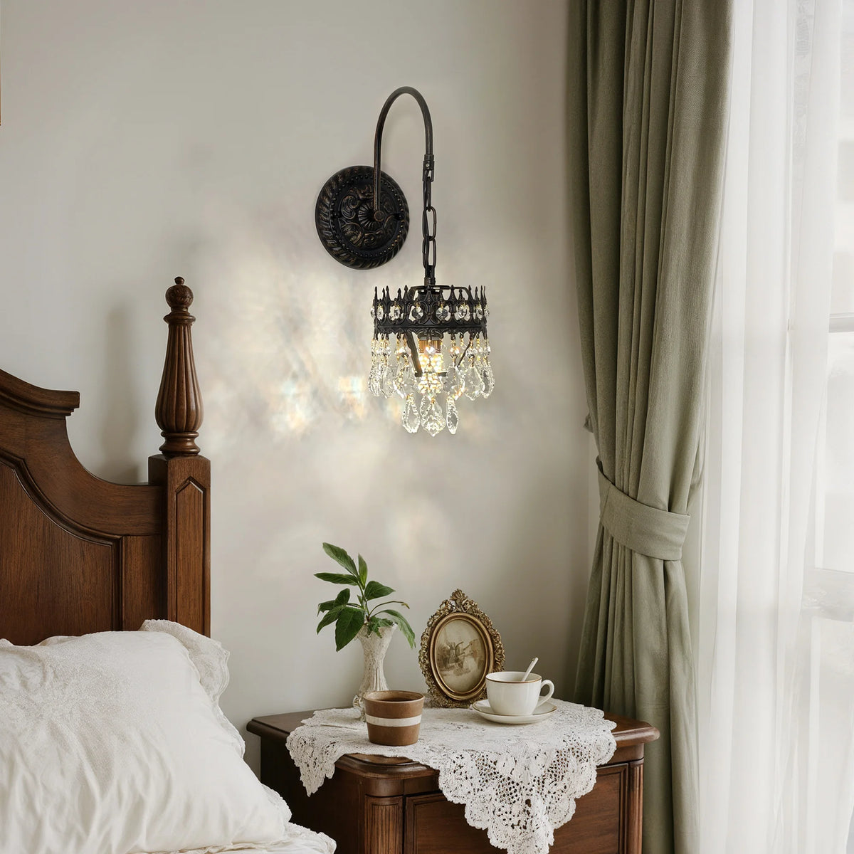 Vrygle Medieval Modern Crystal Wall Lamp for Indoor Spaces