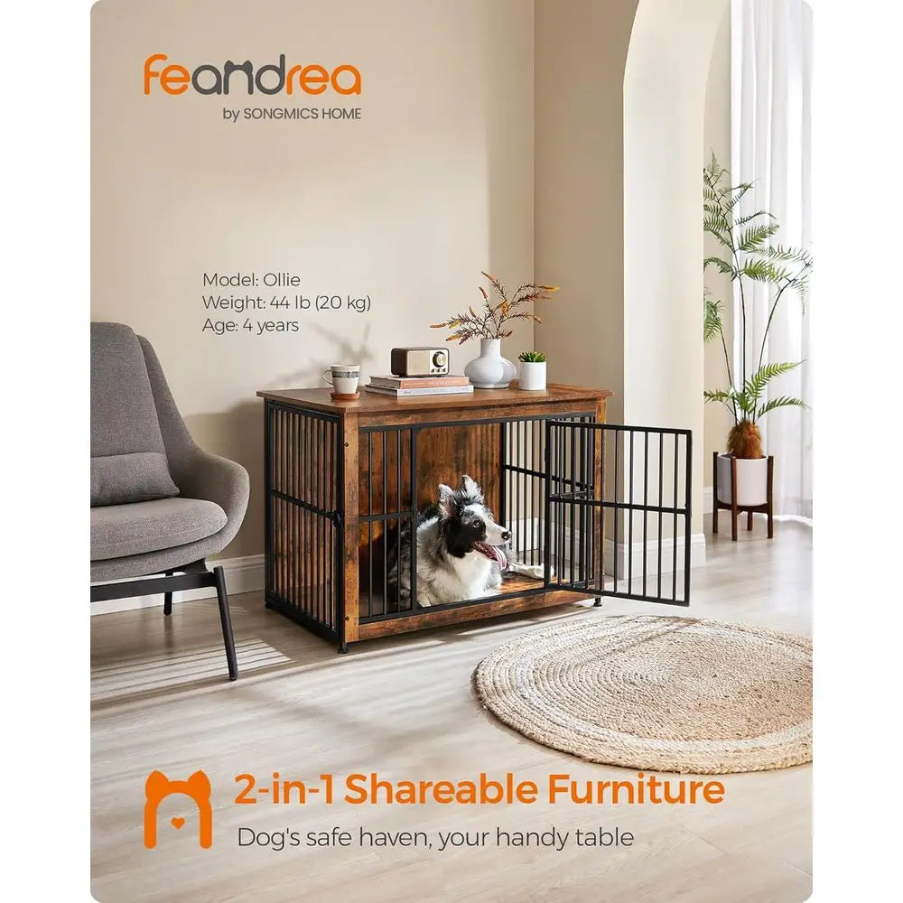 Heavy Duty Dog Crate Furniture End Table for Large Dogs