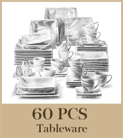 MALACASA Porcelain Dinnerware Set for Home and Dining