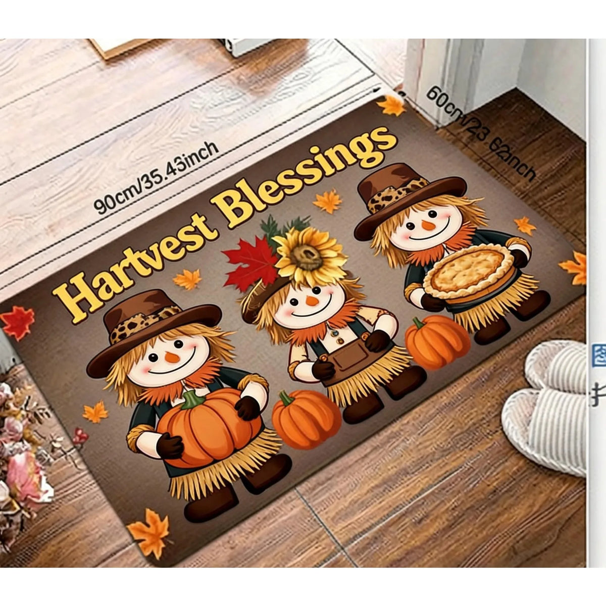 Autumn Gnome Non Slip Waterproof Indoor Outdoor Doorway Mat