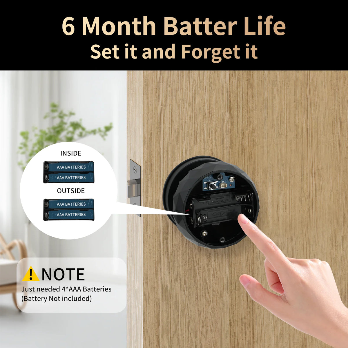 Viladepot Bidirectional Smart Lock Fingerprint Bluetooth Keypad