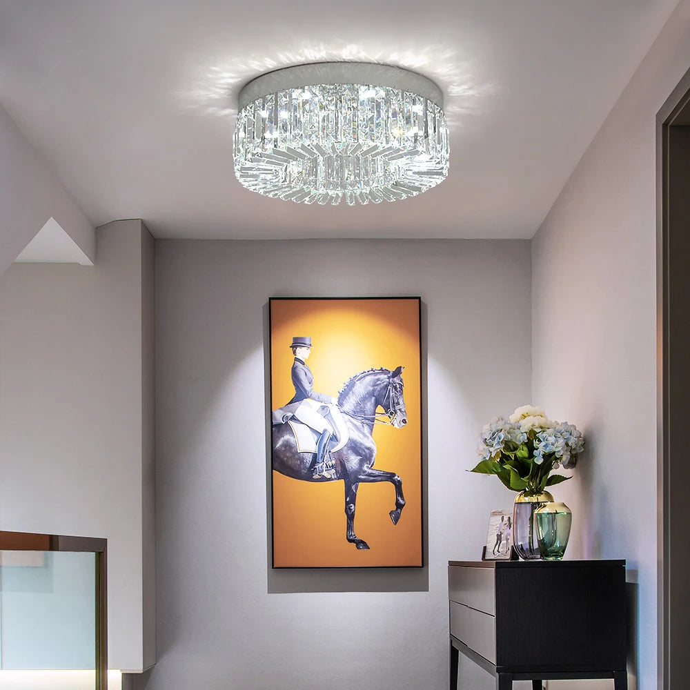 VETRULUS Crystal LED Ceiling Chandelier Light Fixture