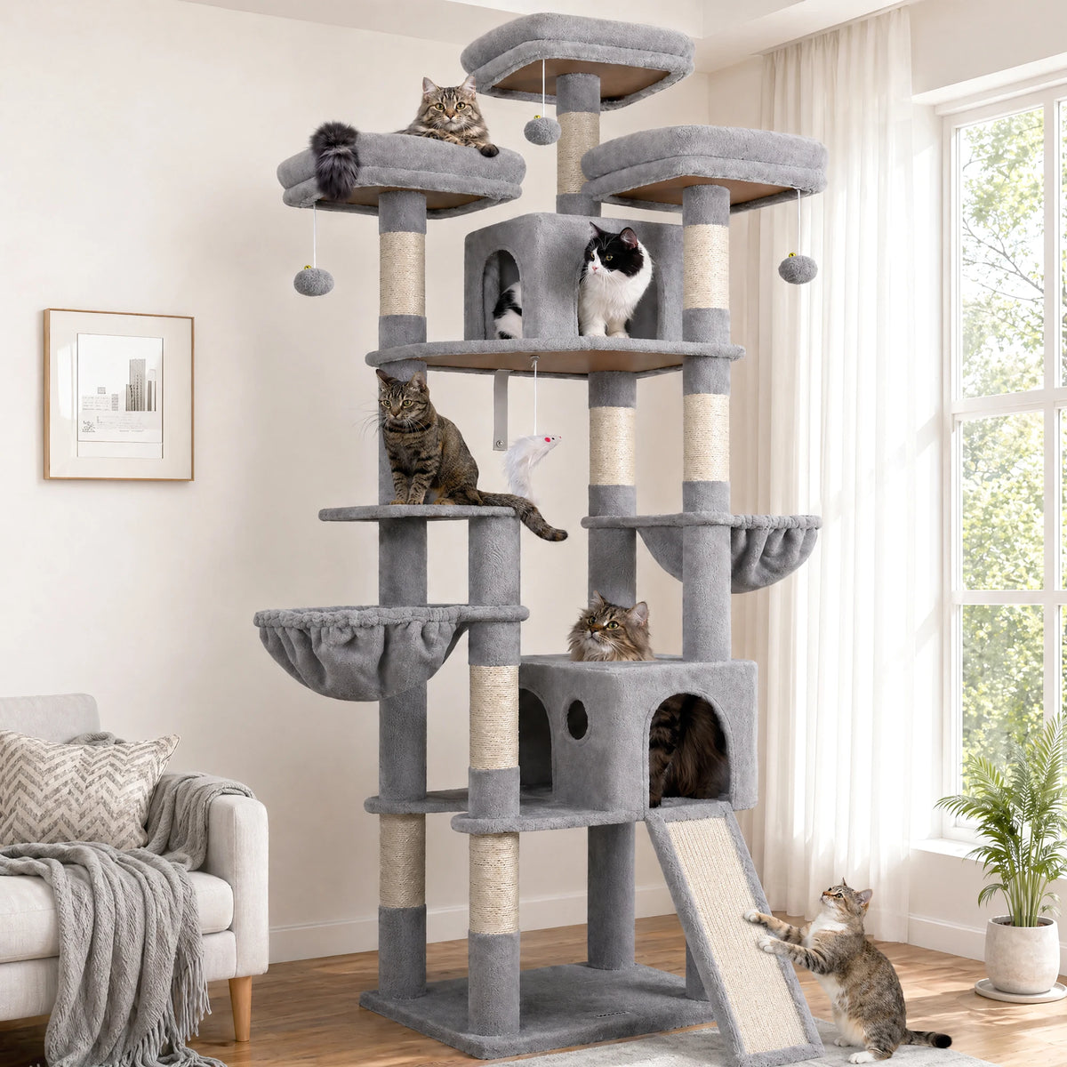 Globlazer Multi-Level Cat Tree Tower With Condos And Hammocks