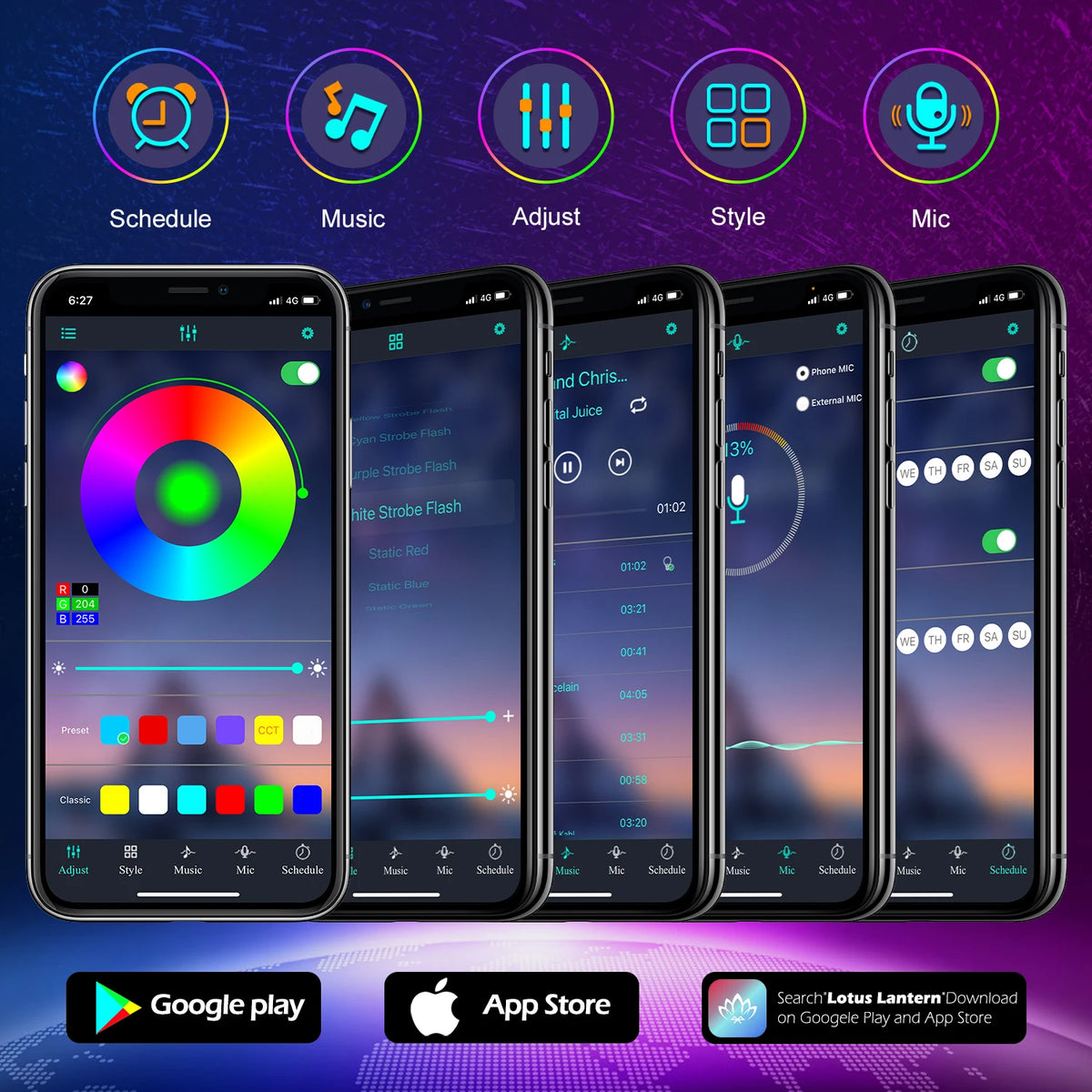 AILBTON Waterproof LED Strip Lights With App Control
