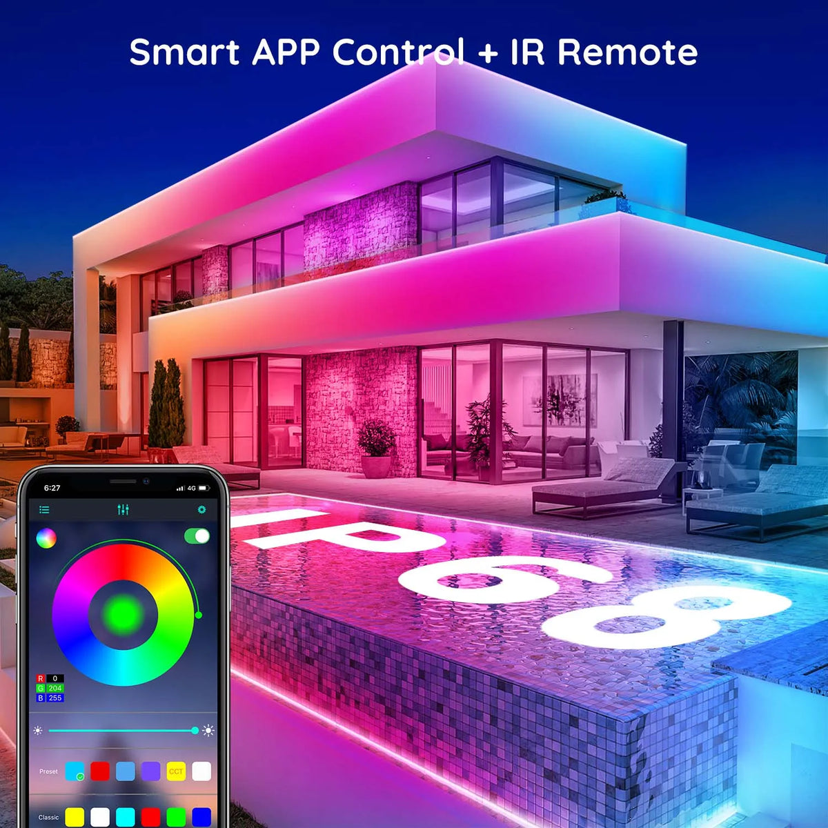 AILBTON Waterproof LED Strip Lights With App Control
