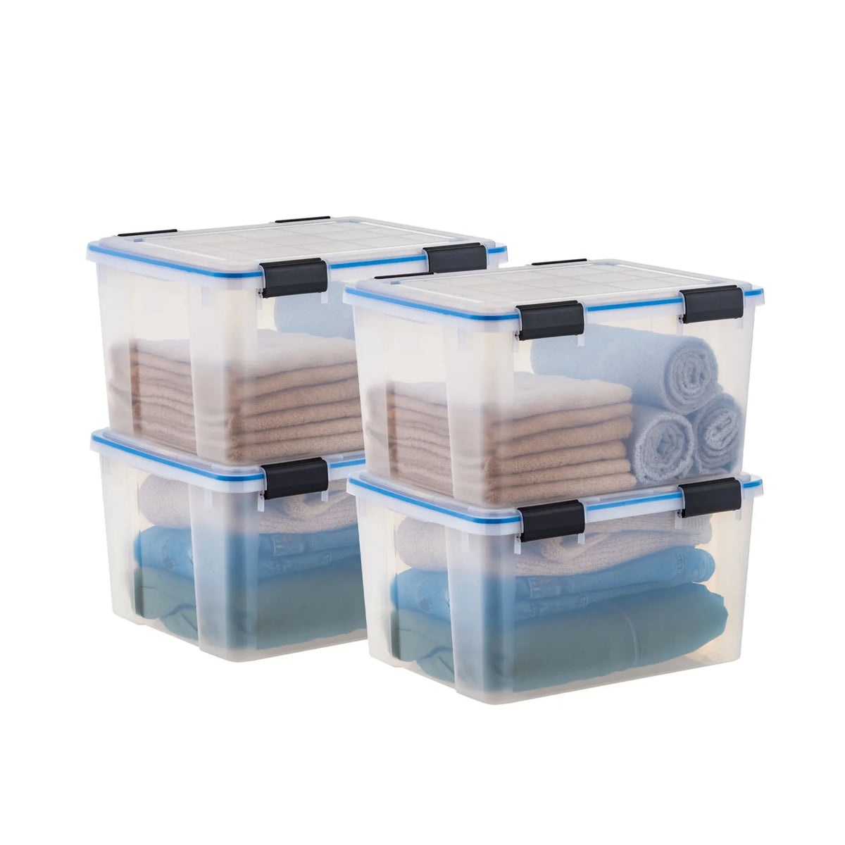 Plastic Storage Bins With Airtight Sealed Lids for Organization