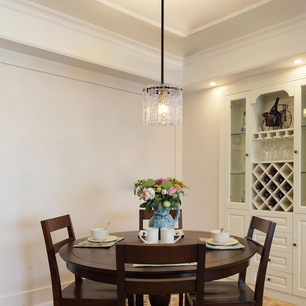 GreeLustr Crystal Glass Pendant Light Modern Luxury Ceiling Fixture