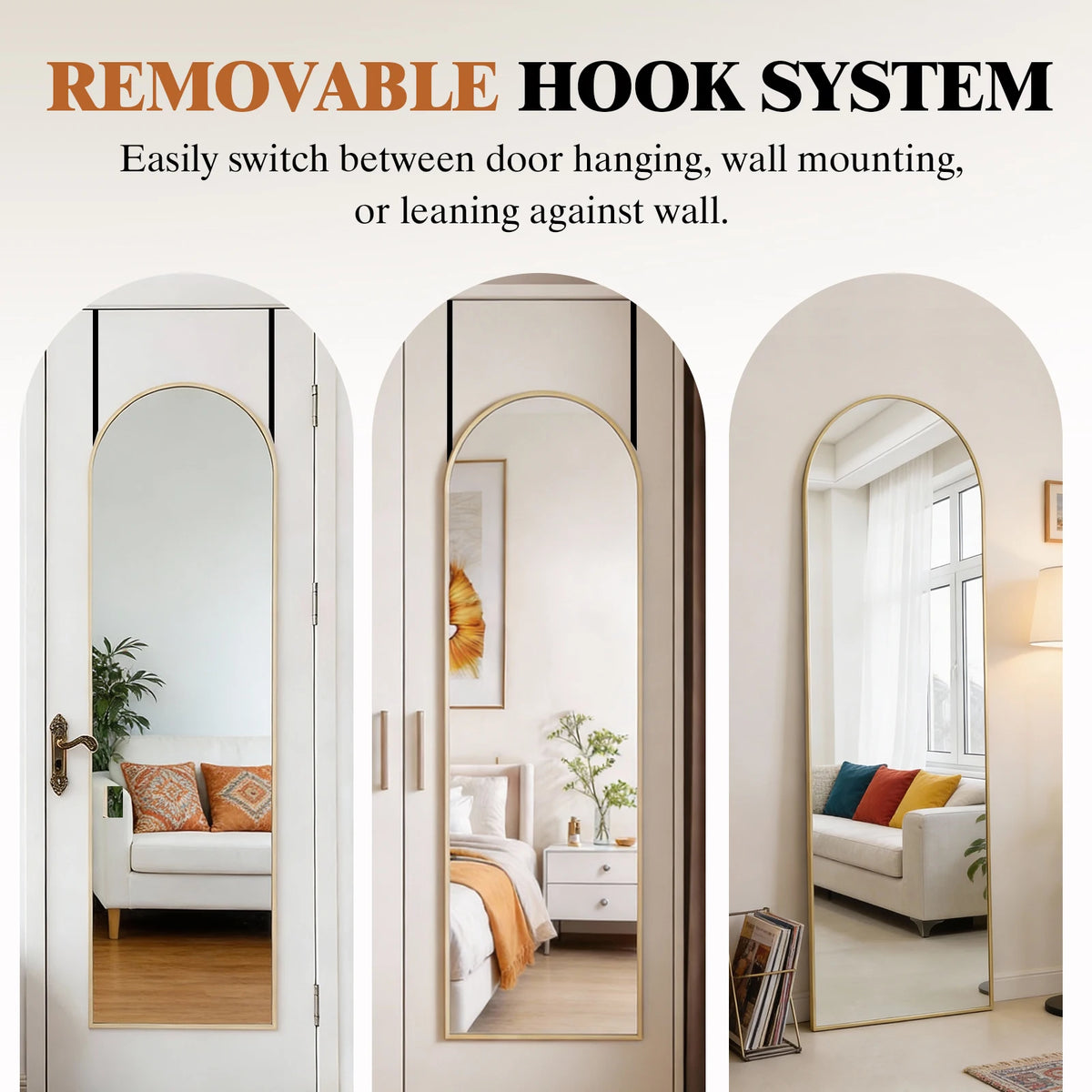MCQ Arched Full Length Door Hanging Mirror