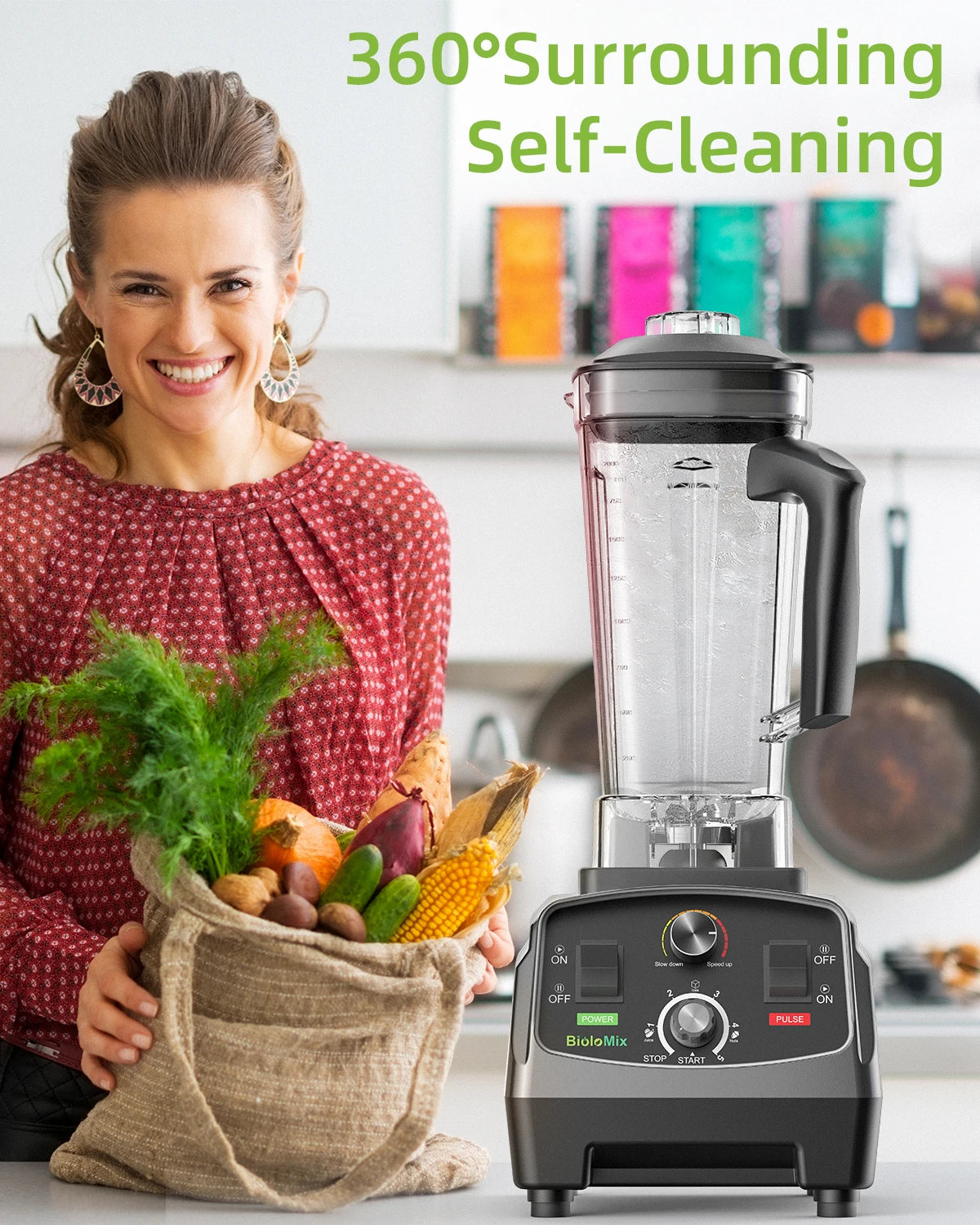 Biolomix Heavy Duty Timer Blender and Food Processor