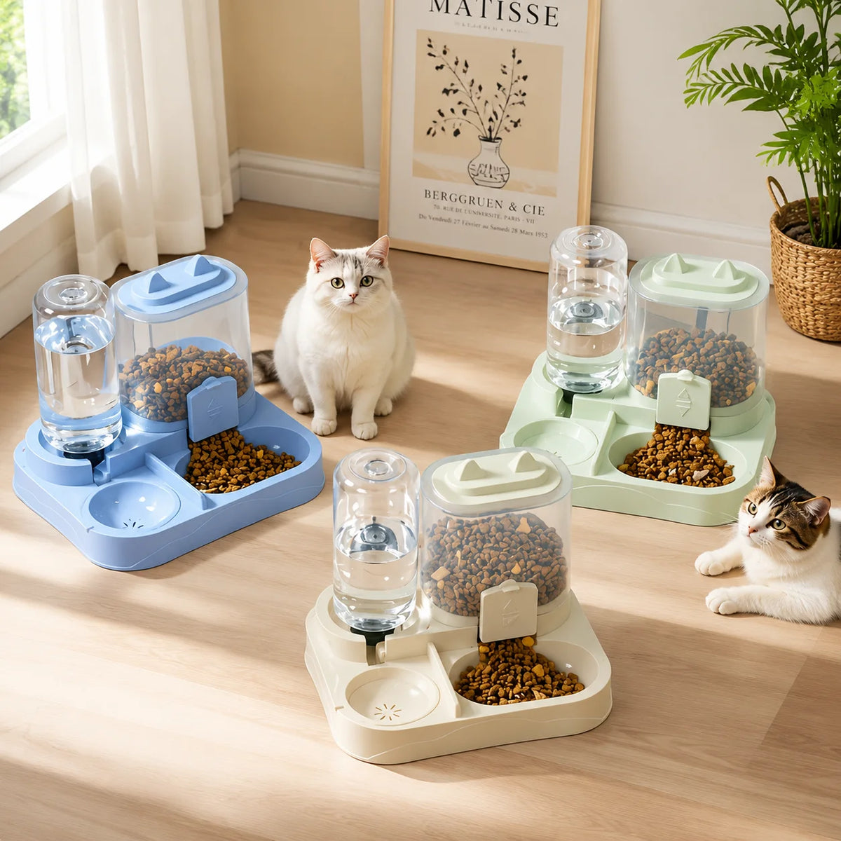 Automatic Pet Feeder and Water Dispenser for Cats and Dogs