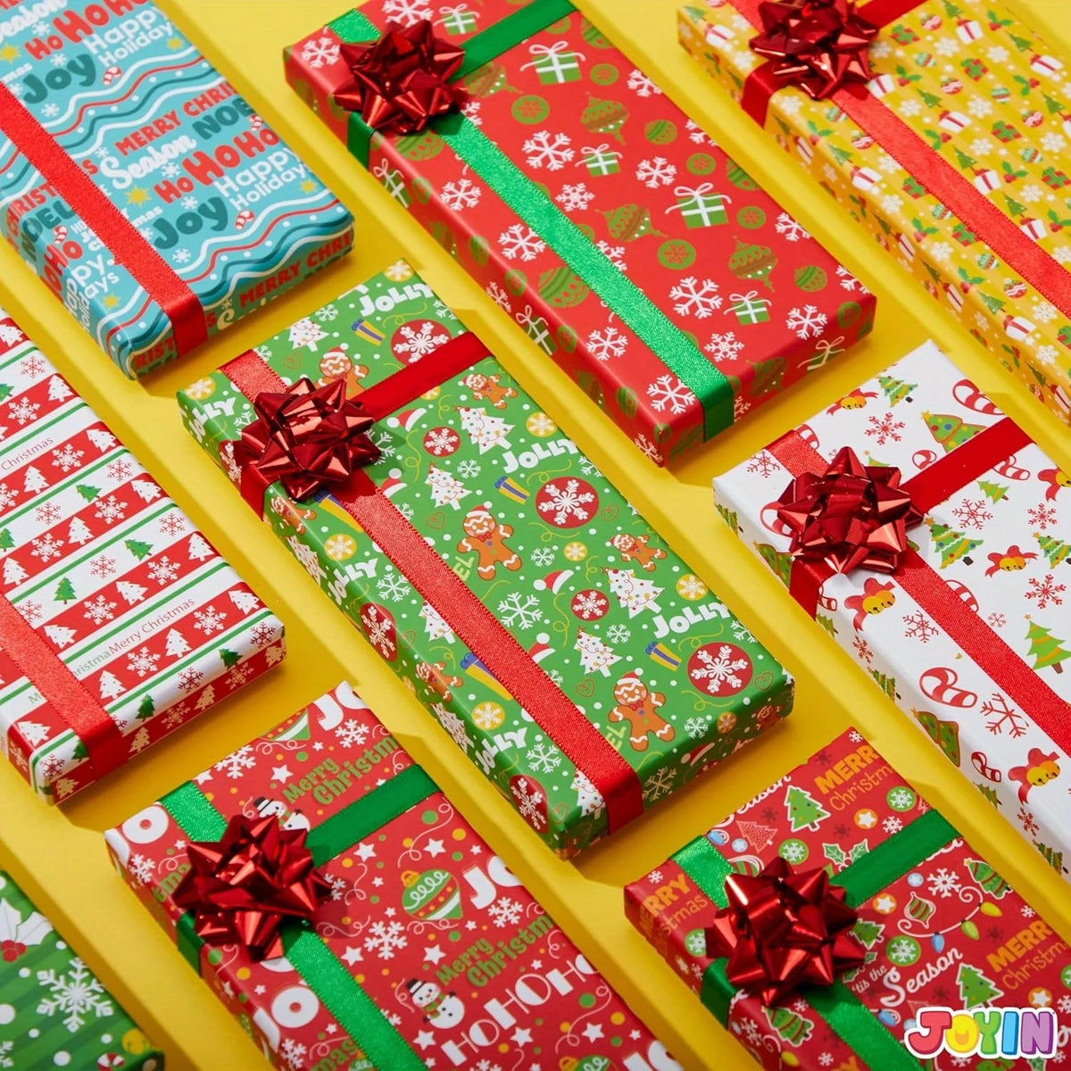 Joyfy Christmas Gift Card Boxes With Lids, 9 Pack